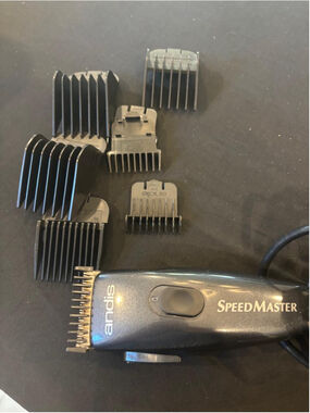 Andis SpeedMaster Corded Hair Clipper Tested Working w 6 Combs #S50